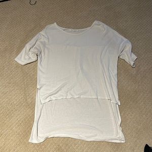 Asymmetric white tee